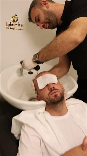 hair transplant scab removal process (10 days later)