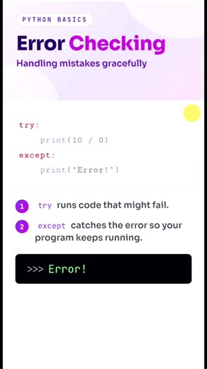 Master Python Errors with Try & Except! #python #ai