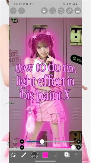 rim light effect tutorial in ipx|#tutorial #ibispaintx #kpop #viral #youtube #youtubeshorts