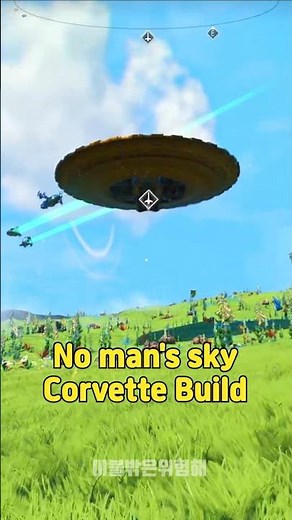 No man's sky Corvette Build UFO Spaceship #ufo #nomanssky #Corvette