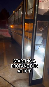 Starting a propane bus at 10°F this morning - no issues and not plugged in! | ROUSH CleanTech