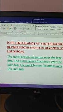 MS Word Ctrl + Enter vs Alt + Enter Difference | 90% People Use Wrong Shortcut 😱