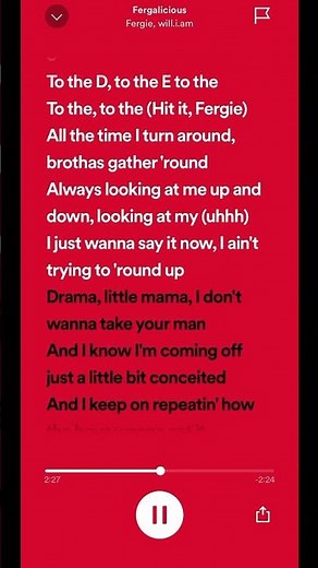 I’m Fergalicious❤️￼ #lyrics #spotify #song #music #songlyrics