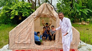 Camping in Rain With Inflatable Tent Rain ASMR | RAIN STORM Camping in AIR TENT | Mubashir Saddique | Village Food Secrets