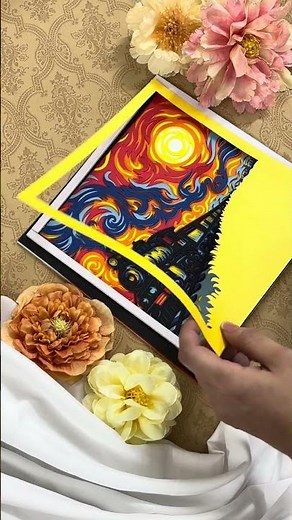3D Sunset Train Shadow Box SVG Paper Cut Template