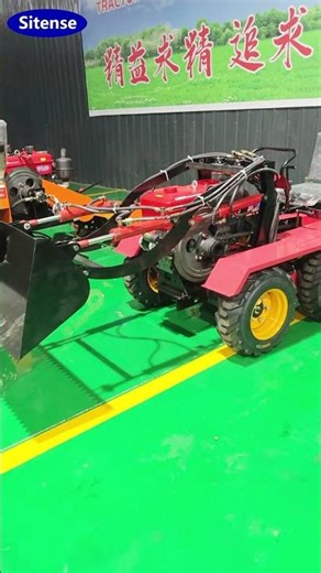 Compact Tracked Tractor Tiller with Loader #rotarytiller #tractor #minitractor #cultivator #tiller