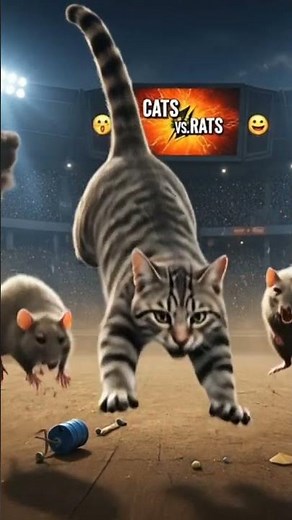 cats vs rats fighting computation #cat #wildlife #animals #worldcup