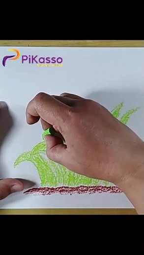 Fun and Easy Grass Drawing Tutorial with Crayons in Less Than One Minutes