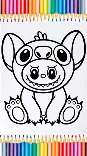 How to Draw Labubu Stitch Step by Step