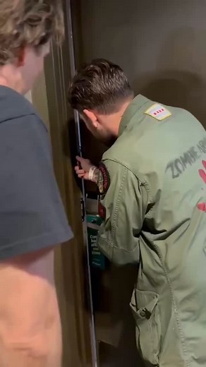 6.2K views · 711 reactions | Connecting rooms are fun, until they're not. The hotel was able to work their magic. Still unsure where he got the knife 樂 #hotellife #travel #lockedout | Zombie Army Productions | Facebook