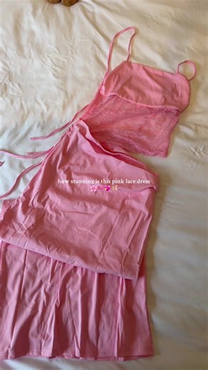 pink and lace💖💖 #pink #dress #pinkdress #girly #fyp