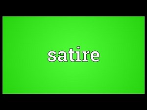 Satire Meaning