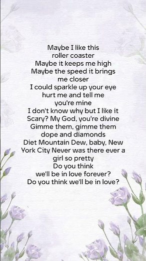Lana Del Rey ~ Diet Mountain Dew #lyrics #foryou #fyp