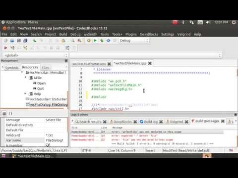 Code::Blocks + wxWidgets + wxSmith: read text file