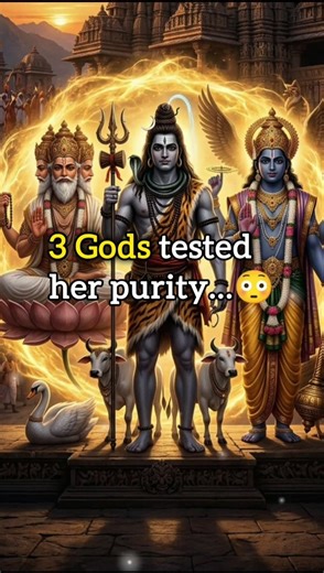 Sati Anasuya’s Power Shocked Even Gods 😳🔥 #hindumythology #divinepower #sanatandharma #shorts