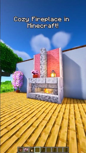Cozy Fireplace in Minecraft! 🔥 #Shorts