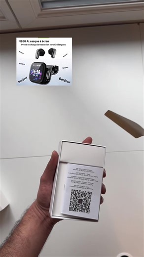 Htc Ne68 Wireless BT-compatible Headphones with Translation APP, BT-compatible 6.0, LED Touch Screen, Ideal for Learning, Work, Travel #tiktokshop #france #tiktokshopfrance #afg #htc