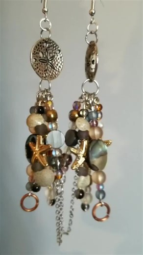 we make our best choices between 10pm and 1am UuU #shopsnallbusiness #fiddlesfindings #jelwery #handmade #beach #ocean #shells #starfish #diy #earrings