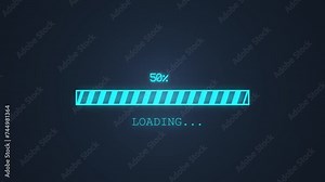 Loading bar downloading bar and progress loading animation, Loading Status bar Transfer Download 0-100%