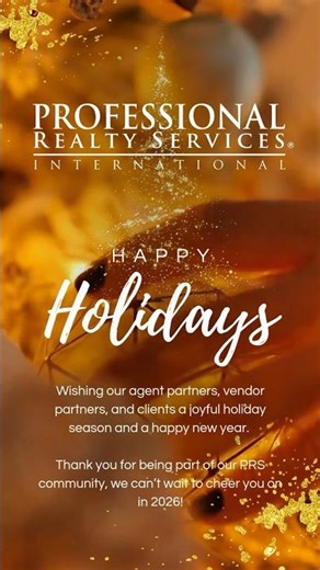 Happy Holidays from Professional Realty Services 🎄✨