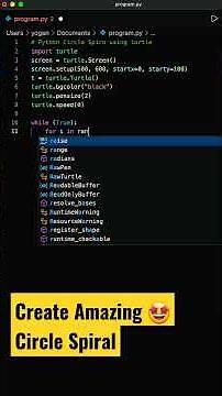 Love coding ❤️❤️ Print Amazing Circle Spiral using python #shorts #coding #programming
