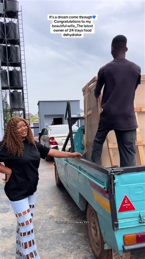 It’s a dream come through💙Congratulations to my beautiful wife,,The latest owner of 24 trays food dehydrator#promiseandbeckytv #foryoupage❤️❤️ #viral #fyppppppppppppppppppppppp