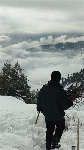 Dry Fire wood after a brief struggle in snow ( snow adventure) phase 6