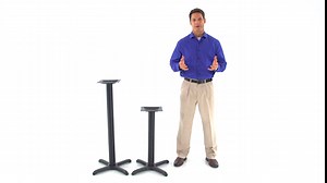 Flash Furniture 22'' x 22'' Restaurant Table X-Base with 3'' Dia. Bar Height Column