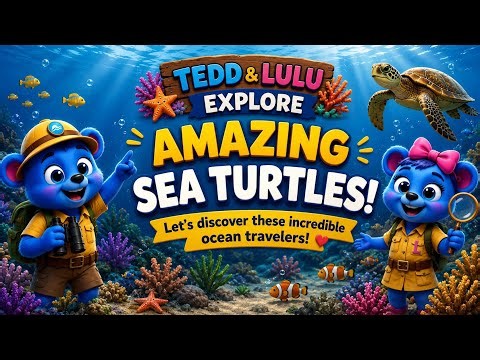 🐢 Tedd & Lulu Explore: Amazing Sea Turtles! | Educational Video for Kids