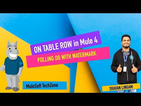 MULE 4 - On Table Row - Polling DB with Watermark Column | DB Operation