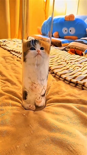 Kitten run after his owner on tiny legs 😺😍 #shorts