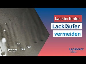 Lackiererblatt | Lackierfehler Videoreihe - Läufer im Lack beheben