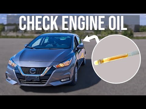 How to Check Engine Oil Level - Nissan Versa (2020-2026)