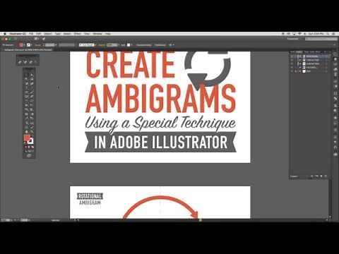 AMBIGRAM TUTORIAL : How to use a Special Technique In Adobe Illustrator