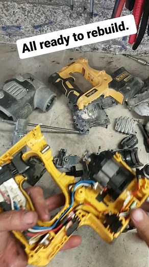 Dewalt sds drill with a faulty motor. All fixed up and ready to rebuild. #dewalt #drill #repair #rebuild #fixed | Deandohertygreaser