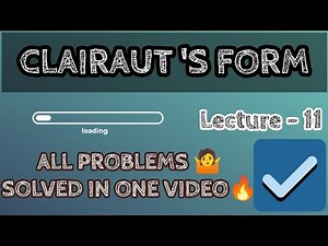 Clairaut's Equation | How to solve Clairaut's equation#math #differentialequation #youtube