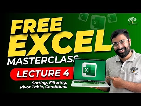 Learn Excel from Beginner to Advanced || MS Excel Full Course (L4:Mastering Sorting, Filtering)