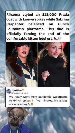 Rihanna styled an $18,000 Prada coat with Loewe spikes while Sabrina Carpenter balanced on 6-inch