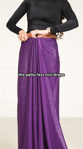 The pallu-less Nivi drape | saree draping styles | saree lover | party wear saree | #shorts
