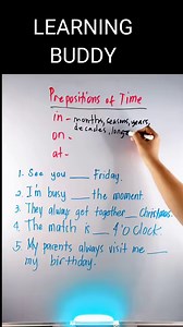 266K views · 4.3K reactions | Prepositions of Time IN, ON, AT (How to Use Them?) #How #to #use #Preposition #prepositions #of #times #in #on #at #in #English #sentences #englishgrammar #PrepositionsOfTime #learningbuddy #reelsviral #reelsfb #facebookreels | Learning Buddy | Facebook