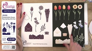 In the second show of the day, Dawn Wheeler will be live with demos and tips, all based around the NEW crafter select die set, 'Posted With Petals Pop Up Box'. Shop below from the 12th December: https://www.carnationcrafts.co.uk/shop/dies/2025-dies/carnation-crafts-posted-with-petals-pop-up-box-die-set/ | Carnation Crafts