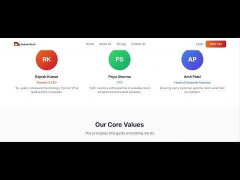 DukaanTech POS Full Website Walkthrough (Free Restaurant POS 🔥)