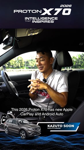 Connectivity made effortless! The 2026 PROTON X70 features wireless Apple CarPlay and Android Auto, making it easier than ever to connect your phone. Fast, smooth, and hassle-free, just the way it should be! As seen by Kazuto Soon from Kazuto Garage. Experience the 2026 PROTON X70 today: https://www.proton.com/register-interest/X70 #HiPROTON #INSPIRINGCONNECTIONS #2026PROTONX70 #RefinedOverTime #TrustedbyMillions | Proton Cars