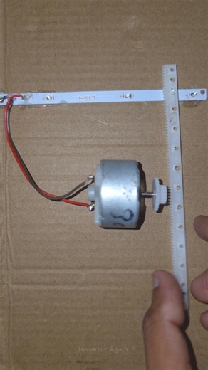 DC Motor Rack and Pinion LED Light Experiment #shorts #tech