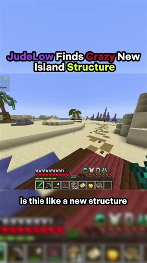 JudeLow Finds Crazy New Minecraft Island Structure #funny #judelow #minecraft #shorts