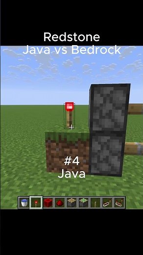 Redstone is not the same on Bedrock
