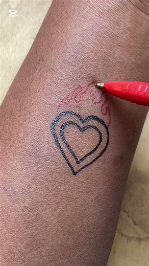 Hot heat tattoo #art#fire heart#tattoo #shorts