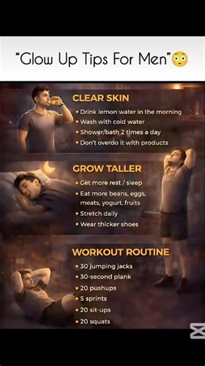"Glow Up Tips For Men"🫨