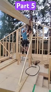 289K views · 3.3K reactions | Installation of walls on the second floor of a frame house. Pediments and roof rafters. #carpenter | Atlanta Georgia II | Facebook