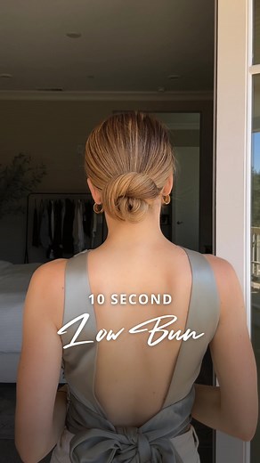 1.2M views · 8.9K reactions | My 10-Second Low Bun ‍♀️ Gather hair...